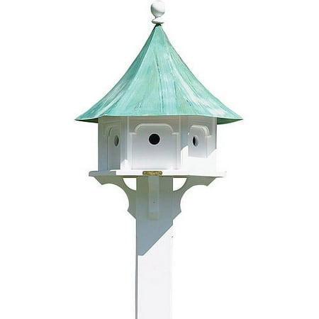 Lazy Hill Farm Designs Carousel Bird House, Blue Verde Copper and Vinyl