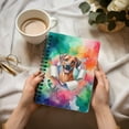 thumbnail image 3 of Funny Watercolor Adorable Rhodesian Ridgeback Peeking Through Torn Paper Effect Spiral Bound Journal Ridgebacks Dog Lover Gifts 5x7in Spiral Notebook - 00026, 3 of 5