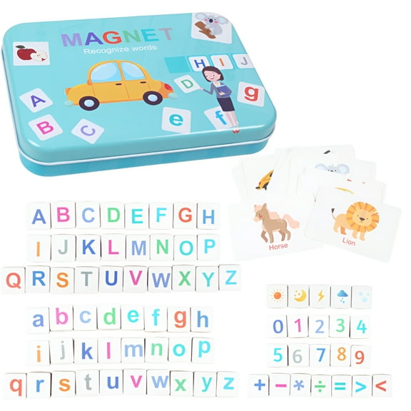 BESTSKY Wooden Magnetic Letters and Numbers for Kids - 141 Abc Alphabet Magnets for Preschool Toddlers - Letter Magnets with Storage Box - Educational Fridge Magnets for Kids