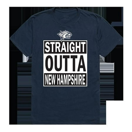 W Republic Products 511-243-BGT-04 New Hampshire Straight Outta College Tee Navy - Extra Large