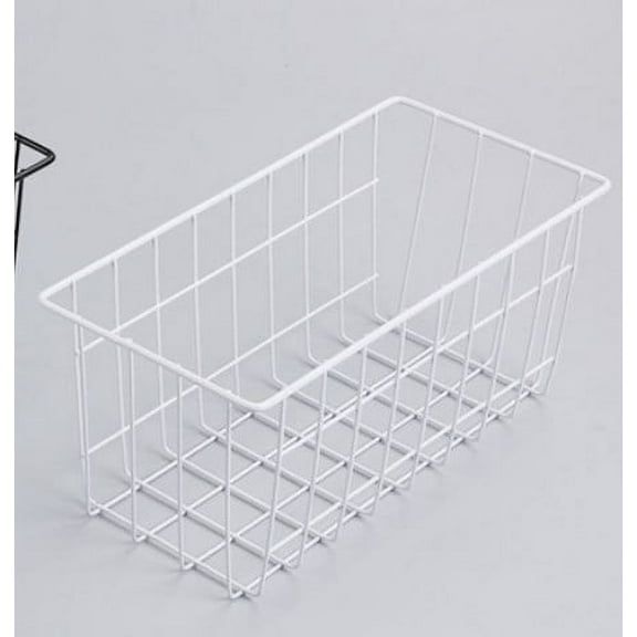 EXHUMKY BERTDOMD White Wire Mesh Freezer Storage Basket Kitchen Food Organizer Space Saving