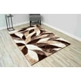 thumbnail image 3 of 4D Shaggy Rug Hand Carved Plush Thick Modern Contemporary Abstract For Living Room Bedroom 6994 (5'2"x7'5",Brown), 3 of 8