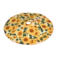 thumbnail image 2 of Balery Green Leaf Sunflower Printed Christmas Tree Skirt , Merry Christmas Party Christmas Tree Decoration,Adjustable Tree Skirt-30", 2 of 8