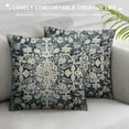 thumbnail image 3 of COMIO Boho Ethnic Pillow Covers Bohemian Carpet Throw Pillows For Couch Navy Blue Brown Geometric Decorative Pillow Cases Farmhouse Home Decor For Sofa Porch Patio Bed Room Outdoor, 3 of 5