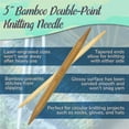 thumbnail image 3 of JubileeYarn 5" Double Point Bamboo Knitting Needles Set - 2.75mm - Carbonized Brown, 3 of 6