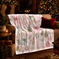 thumbnail image 3 of Romantic Vintage Christmas Cameo Ribbon Holiday, Festive Holiday Scene, Warm Flannel Blanket for Living Room and Family Room, Art Lovers Christmas Gift, Festive Home Decor, 3 of 9