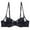Black, variant on Women's Unlined Balconette Mesh Bra Square Neck Sheer See Through Underwire Bras