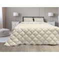 thumbnail image 1 of Contemporary Comforter & Sham Bedding Set, Art Deco Style Floral Pattern with Roses Romantic Abstract Bouquet Garden, 3 pcs Duvet Set Microfiber Filling Quilt, 5 Sizes, Peach and White, by Ambesonne, 1 of 4