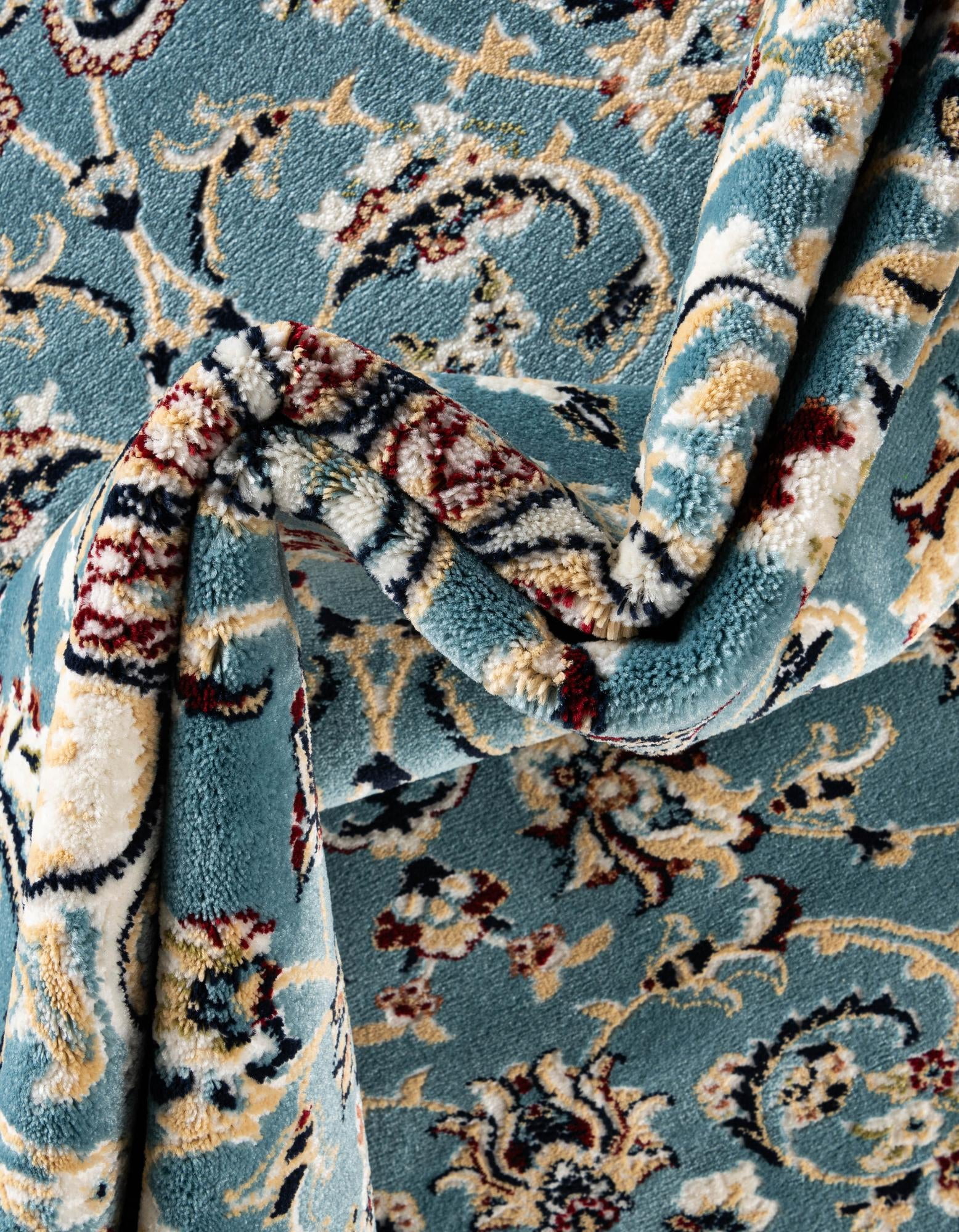 Unique Loom Narenj Collection Area Rug - Newcastle (7' 10" x 10' Rectangle Blue/Beige)