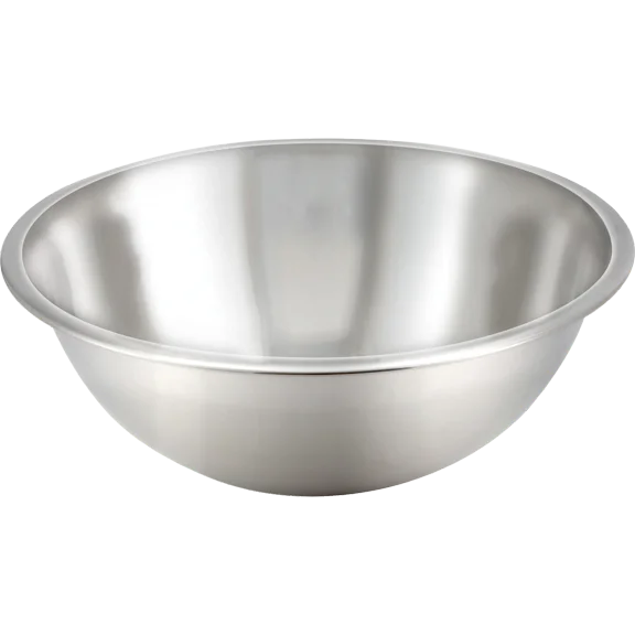 Winco 5 Quart Mixing Bowl, Standard Weight, Stainless Steel 6 ct