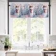 thumbnail image 5 of Merry Christmas Valances for Windows Winter Snowman Snowflakes Cardinal Xmas Tree Rod Pocket Curtain Valance Window Treatment Short Curtains for Kitchen Living Room, 54"x18", 5 of 5