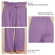 thumbnail image 4 of Pantalones de color puro, pantalones largos de salón, pantalones anchos de pierna ancha, pantalones largos con cinturón, diseño fácil de usar, 4 of 5
