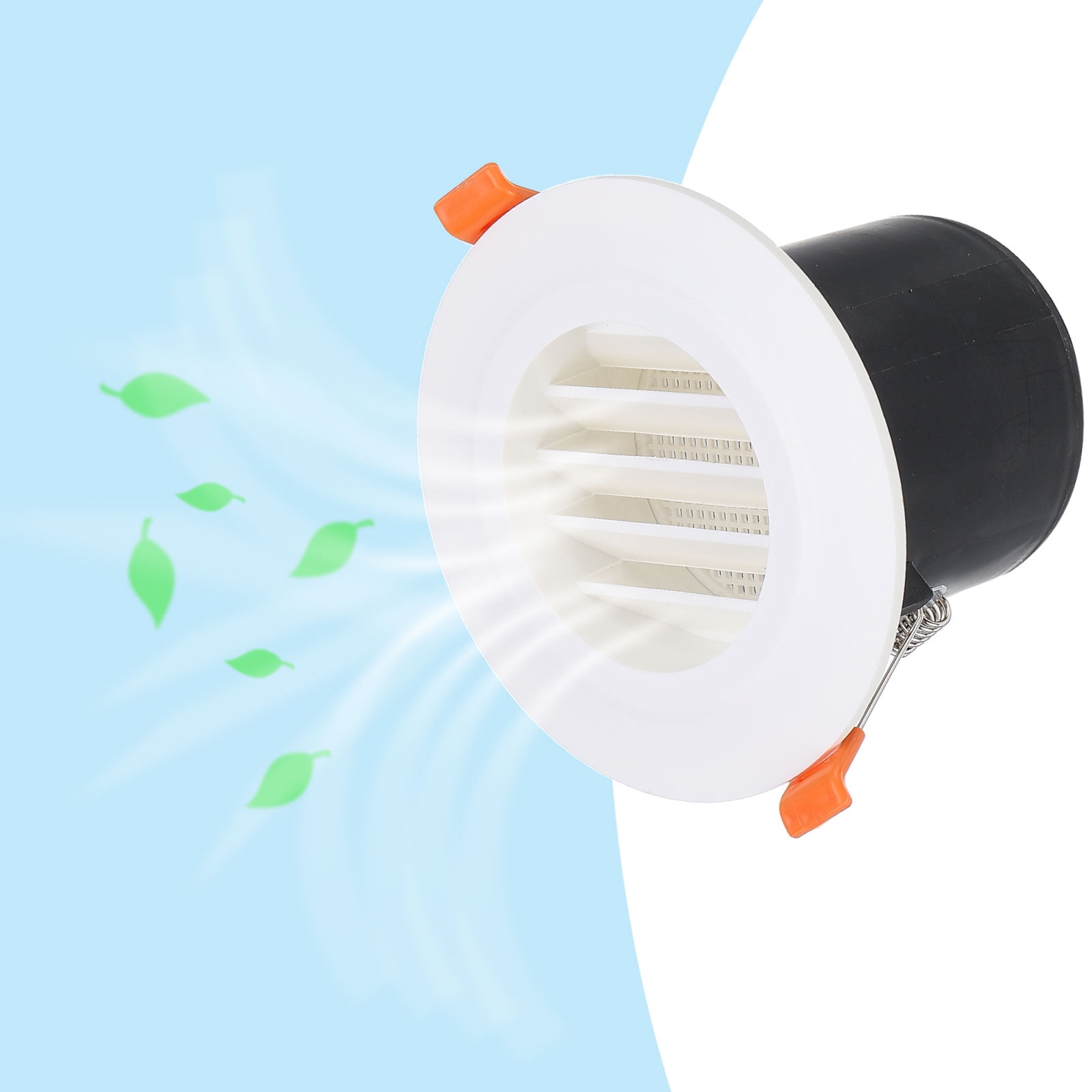 Uxcell 3 Inch Round Air Vent Spring Loaded, 2pcs ABS Soffit Exhaust Vent with Louver Grille for Home Office, White