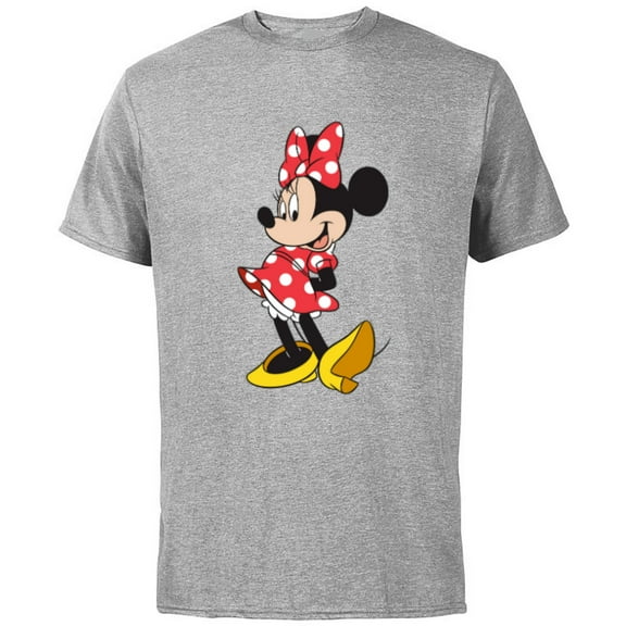 Disney Minnie Mouse Classic Polka Dot Pose - Short Sleeve Cotton T-Shirt for Adults - Customized-Athletic Heather