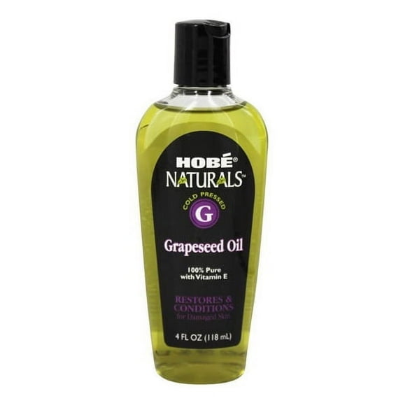 Hobe Naturals Beauty Oils, 100% Pure Grapeseed Oil with Vitamin E, 4 Oz