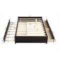 thumbnail image 7 of Trilenars Full Bed With Twin Trundle And 2 Drawers, Farmhouse Solid Wood Low Platform Bedframe, Slats Supports, No Box Spring Needed, For Bedroom, Dorm, 7 of 7