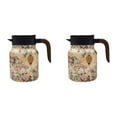 thumbnail image 1 of (2-Pack) Rinsvye Vintage Floral Pattern Tea War Is Over Mug Tea Pot Vintage Floral Kitchen Cups Pattern Tea Built in infuser Mini Hot Coffee Pot Stainless Steel Thermal Carafe with Lid for Hot Drink, 1 of 5