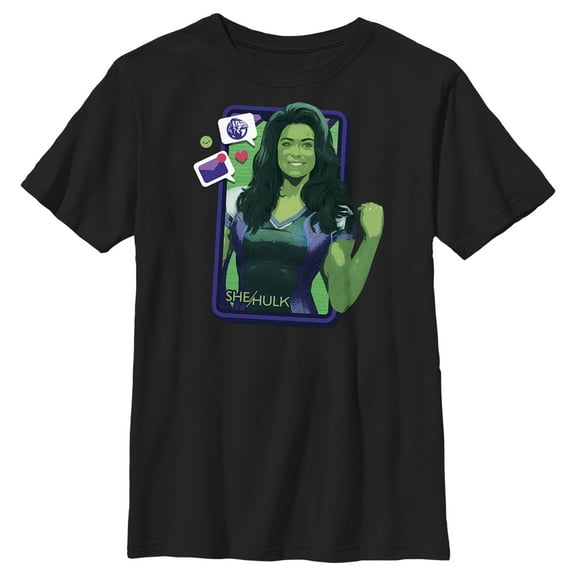 Boy's She-Hulk: Attorney at Law Call From a Hero Graphic Tee Black Medium