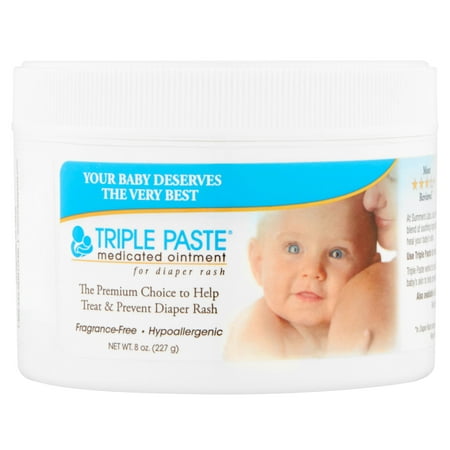 Triple Paste Medicated Ointment for Diaper Rash, 8 (Best Cure For Bad Diaper Rash)
