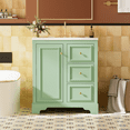 thumbnail image 3 of 30-Inch bathroom vanity cabinet with ceramic basin, 3 drawers and adjustable shelves, 3 of 13