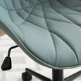 thumbnail image 3 of YOUNIKE Desk chair, Armless Swivel Office Chair, Faux Leather Task Chairs, Upholstered Computer Chair, Home Chair with Wheels, Bedroom, Dorm, Living Room, Grayish Green, 3 of 15