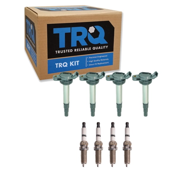 TRQ Ignition Coil & Iridium Spark Plug Kit Set for Lexus Scion Pontiac Toyota TKA01342 Fits select: 2009-2019 TOYOTA COROLLA, 2010-2015 TOYOTA PRIUS