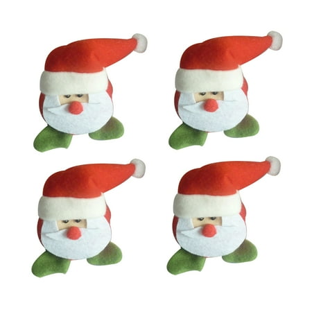 

4pcs Lovely Christmas Table Leg Covers Xmas Santa Shaped Chair Leg Covers Dinner Room Decoration