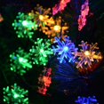 thumbnail image 5 of BadPiggies Christmas Snowflake String Lights Battery Operated Waterproof Fairy Lights for Xmas Garden Patio Bedroom Party Decor, 5 of 9