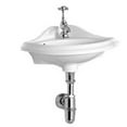 thumbnail image 1 of Whitehaus AR036-WH Corner Wall-Mount Lavatory Basin, White, 1 of 4