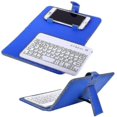 thumbnail image 2 of Qwert Mini Clavier Sans Fil Bluetooth avec Étui en Cuir Support Clavier Rechargeable pour Téléphone Intelligent, 2 of 5