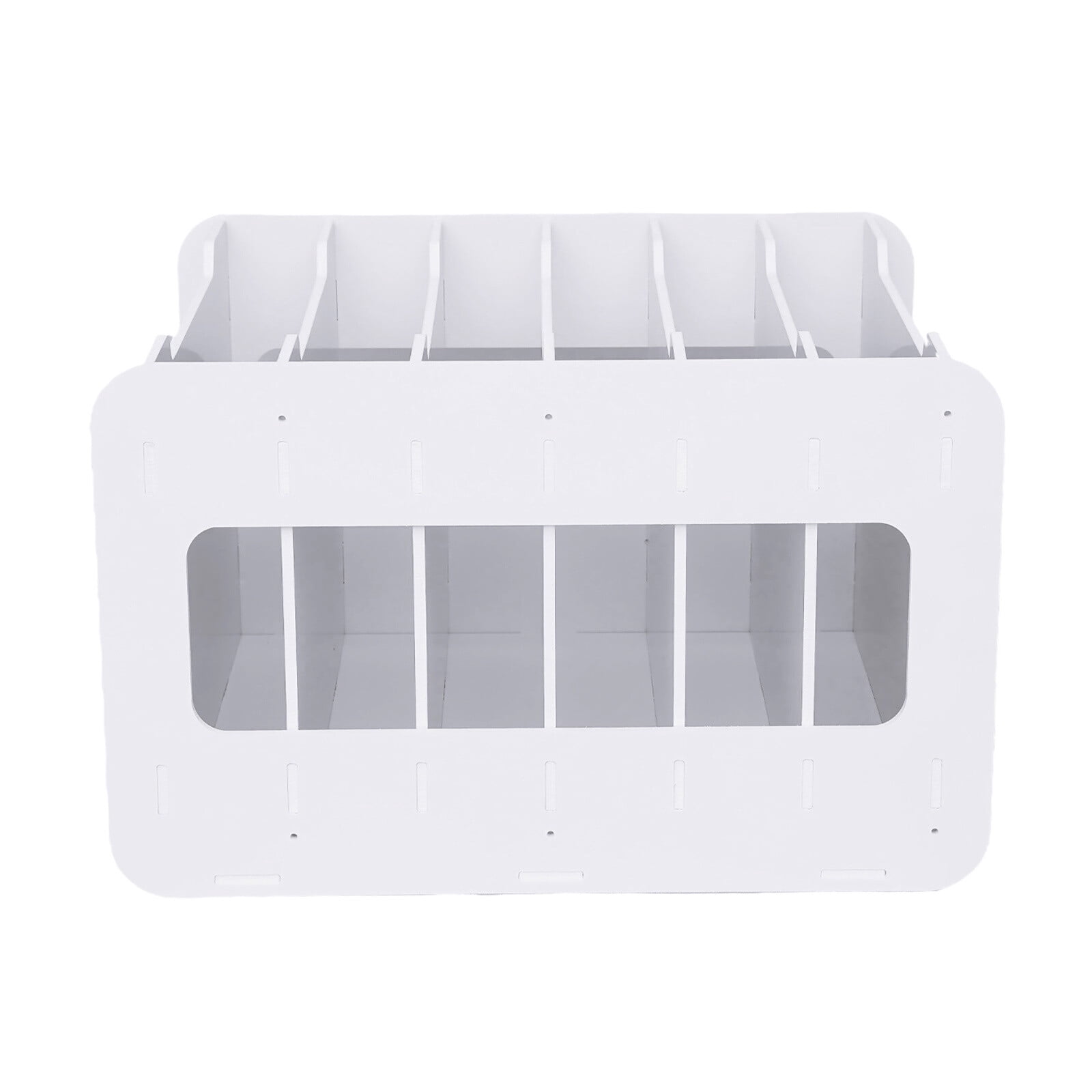 Desktop 7 Tiers Paper File Holder Organizer, White, Document Storage Rack for Office Home Classroom Supplies