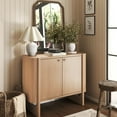 thumbnail image 2 of Nathan James Solace Mid Century Modern Cabinet, Storage Cabinet or Accent Cabinet with Doors with Solid Wood Legs and Adjustable Shelf, Raw Oak, 2 of 6