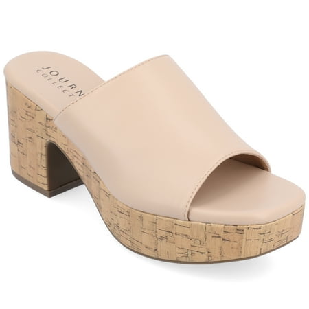 

Journee Collection Womens Astter Tru Comfort Foam Slip On Platform Open Toe Sandals