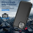 thumbnail image 4 of Entronix Heavy Duty Sleek Case designed for iPhone 13, Shockproof Drop Protection, Black, 4 of 7