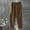 Khaki pants women, variant on Womens Harem Pants Womens Plus Size Harem Pants Button High Waist Loose Wide Leg Long Pants Casual Solid Cotton Linen Thin Pants Trousers with Pockets Fall