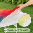 thumbnail image 5 of Colorful Tie Dye Ink Splash Pattern Round Fitted Tablecloth with Elastic Edge,Dining Table Cover Waterproof,Outdoor Round Tablecloth for Camping,Dining,Indoor and Outdoor, 5 of 7