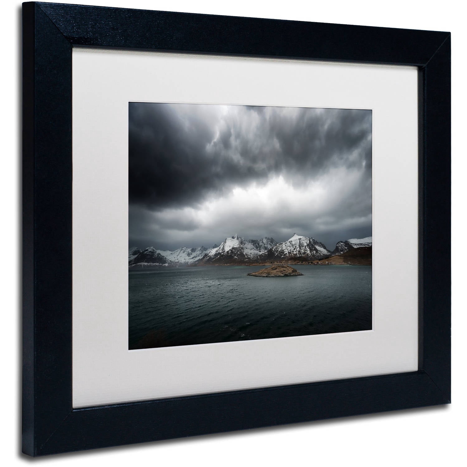 Trademark Fine Art "Grey" Canvas Art by Philippe Sainte-Laudy, White Matte, Black Frame