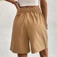thumbnail image 5 of IROINNID Wide Leg Shorts for Women New Pants Solid Color Large Size Loose High Waist Wide Leg Shorts,Khaki, 5 of 5