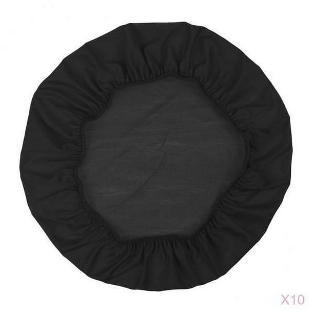 10 Piezas de Estiramiento Elástico Comedor Silla de Deslizamiento Cubierta Silla Taburete Asiento 50 Cm Max Seat Negro