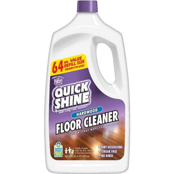 Quick Shine High Traffic Hardwood Floor Cleaner, 64 Fl. Oz, White