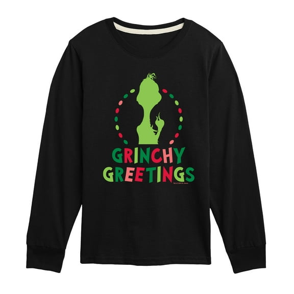 Dr. Seuss The Grinch - Christmas - Grinchy Greetings - Toddler & Youth Long Sleeve Graphic T-Shirt