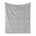 thumbnail image 1 of Garden Art Soft Flannel Fleece Throw Blanket, Doodle Style Drawing of Natural Elements Ladybugs Flowers Leaves with Hearts, Cozy Plush for Indoor and Outdoor Use, 60" x 80", Multicolor, by Ambesonne, 1 of 6