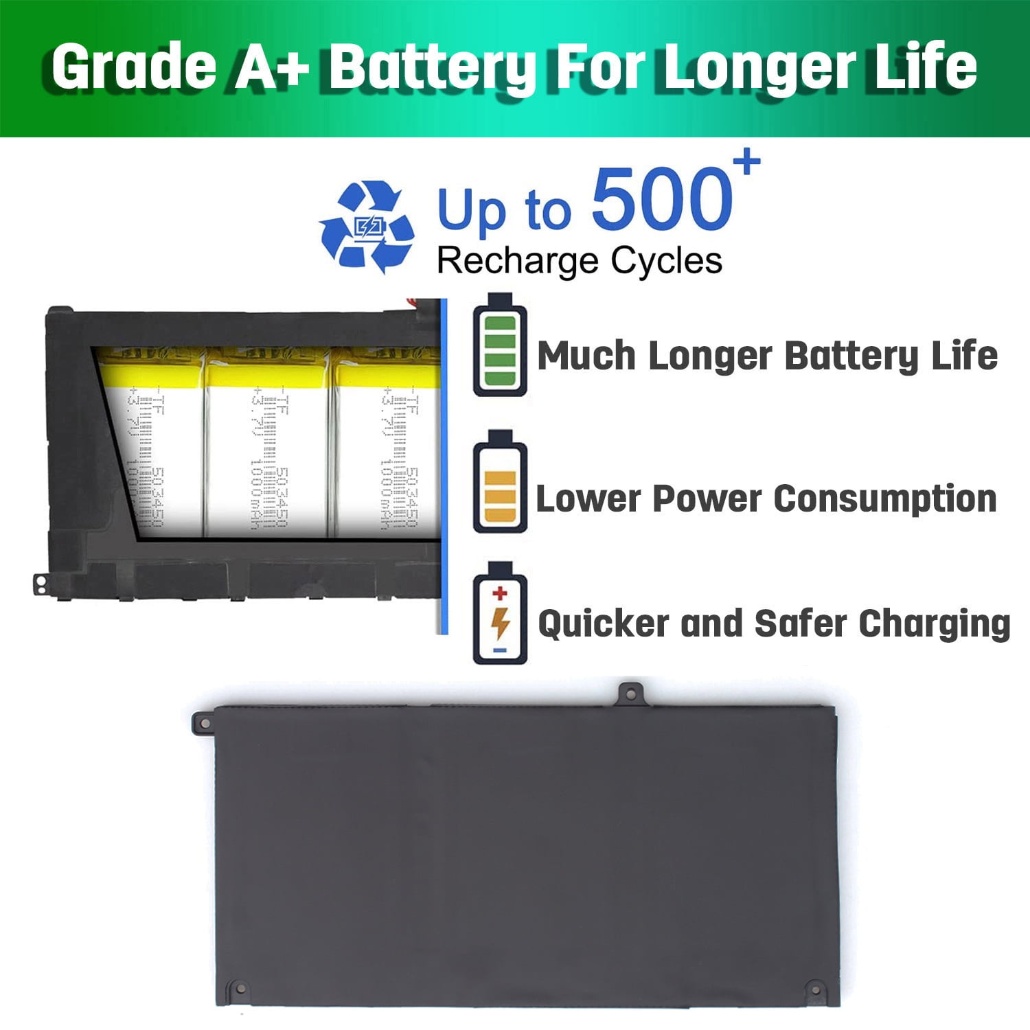Batterie 40Wh Pour Dell Latitude 3410/3510, Vostro 5300/5401, Inspiron 5300/5401 Série - JK6Y6