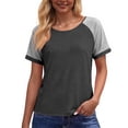 thumbnail image 1 of Camisas de Cuello de Tripulación de Manga Corta para las Mujeres Casual Cuello Redondo Top de Manga Corta Tejido Súper Suave para el Verano, 1 of 5