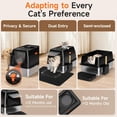 thumbnail image 6 of Extra Large Black Stainless Steel Litter Box With Lid, Leak Proof Design, 6 of 9