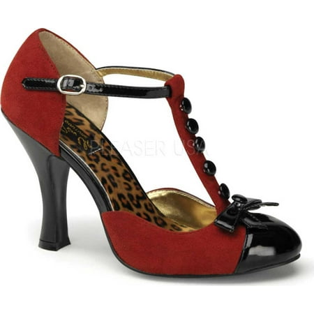 

Women s Pin Up Couture Smitten 10 T-Strap Heel
