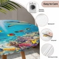 thumbnail image 3 of Turtle Round Tablecloth for 45-54 Inch Tables, Fitted Table Cover with Elastic Edge, Shark Ocean Coral Underwater Scenery Sea Waterproof Outdoor Table Cloth Protector for Patio Garden Dinner Picnic, 3 of 9