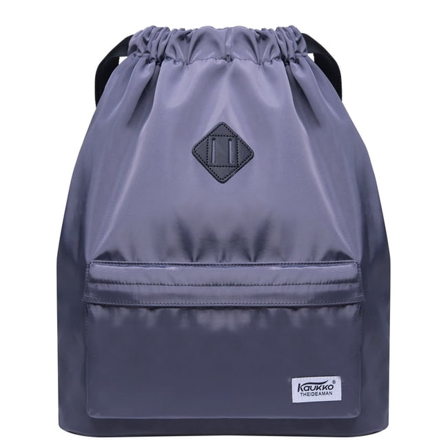 KAUKKO Cordón Deportes Mochila Gimnasio Yoga Bolsa Hombro Mochila para Hombres y Mujeres KAUKKO K1031-2-Grey