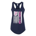 thumbnail image 2 of Survivor Awareness Flag Awareness Ladies Racerback Tank Top, Navy, Medium, 2 of 3