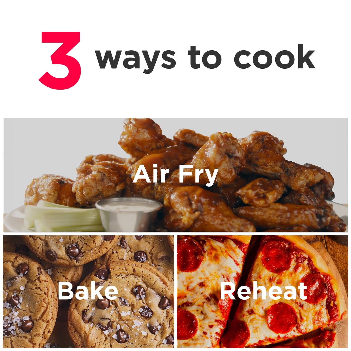Frigidaire 5.3 QT. Air Fryer with Touch Controls, 3-in-1 Air Fry, Bake, and Reheat, 400°F, Non-Stick, Black